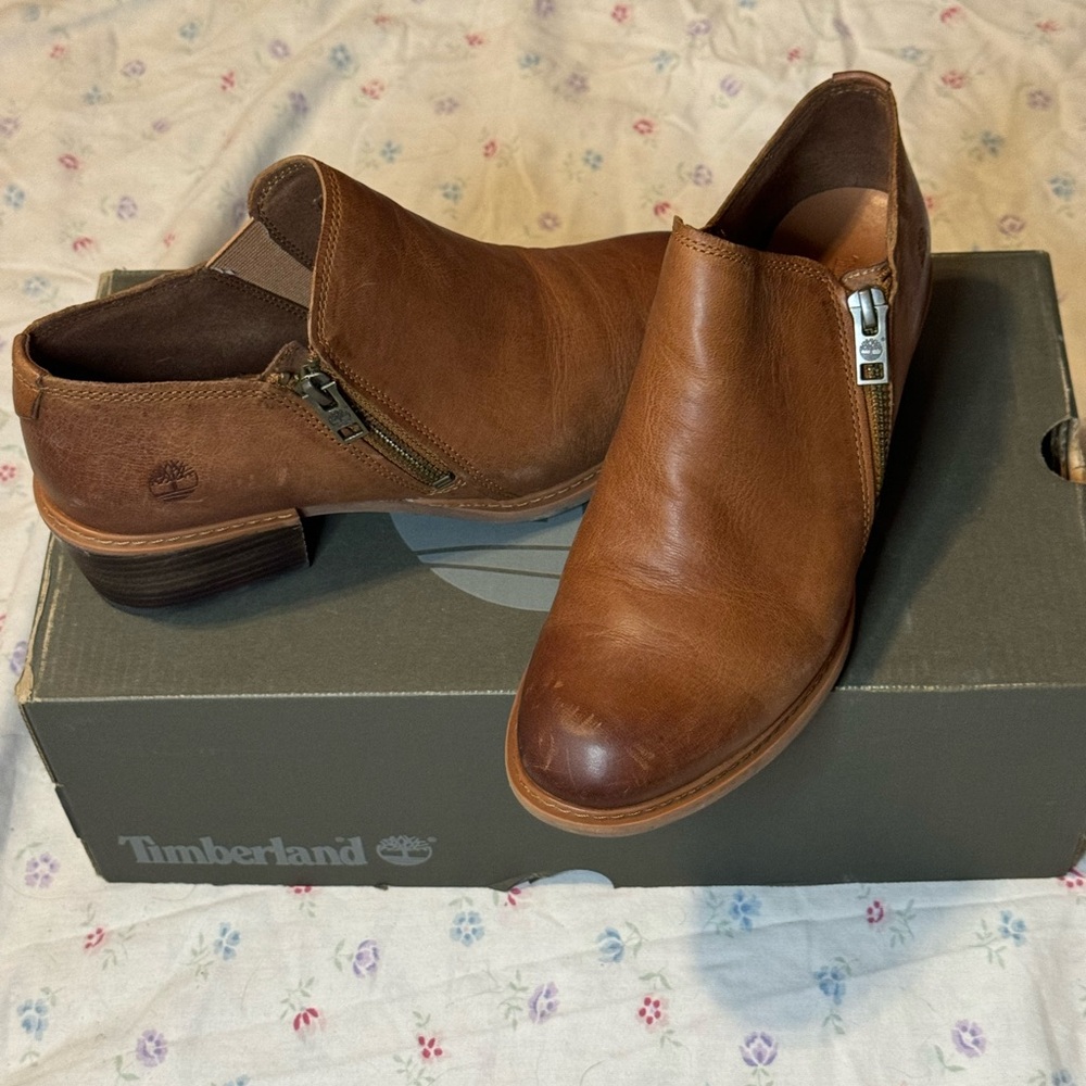 Timberland Brown Leather Ankle Boots